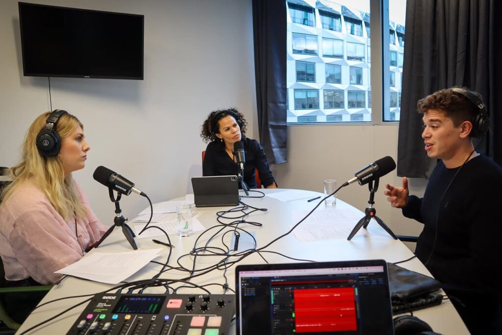 Podcasting in action photo